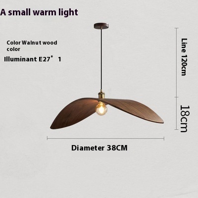 Japanese Zen Creative Living Room Walnut Chandelier - Image 7