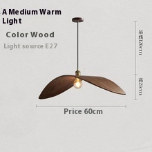 Japanese Zen Creative Living Room Walnut Chandelier - Image 6